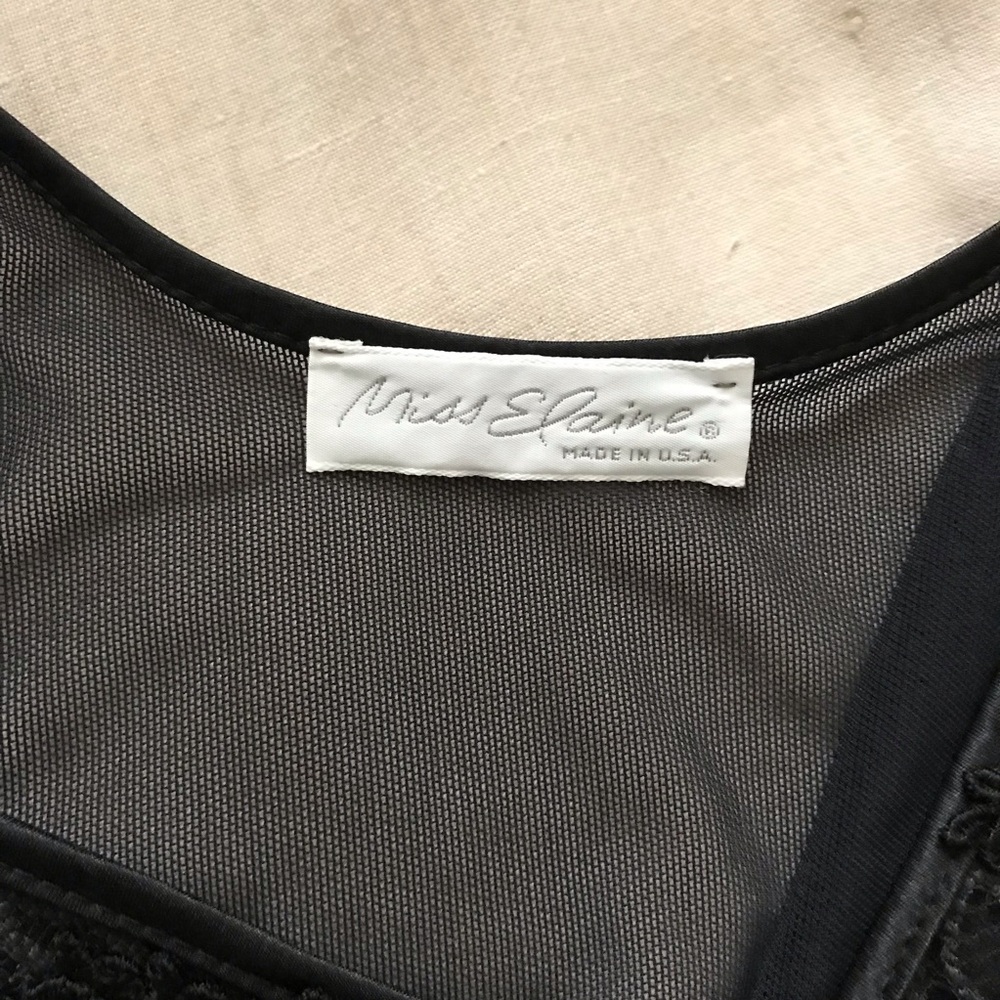 Vintage Miss Elaine Black Slip - Picture 9 of 10